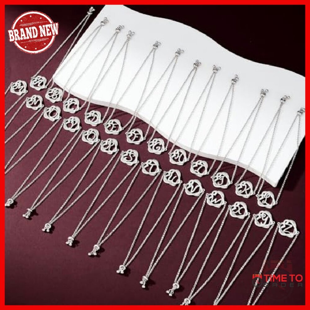 Sterling Silver Double Heart Initial Bracelet Adj… - image 6